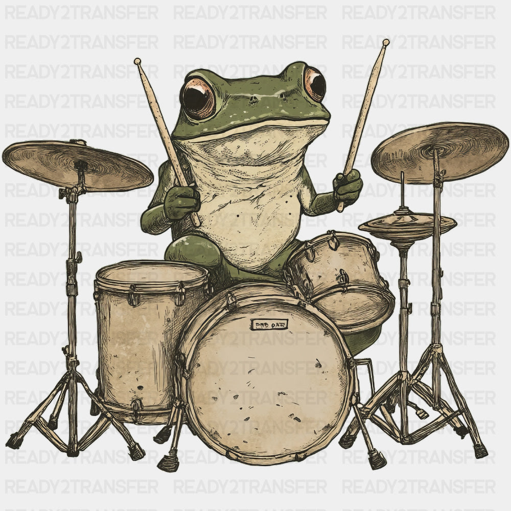 Frog Drumming - Music DTF Transfers ready2transfer
