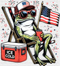 Frog Ice Cold Beer - 4th Of July DTF Transfer