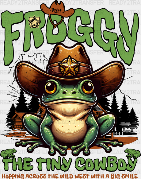 Froggy The Tiny Cowboy Design - Rodeo Dtf Transfers