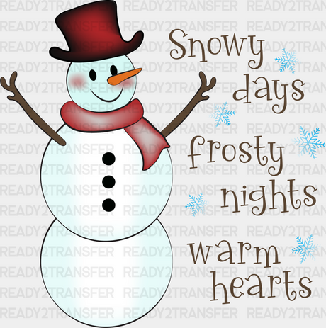 Frosty Nights Warm Hearts - Winter Iron On Dtf Transfer