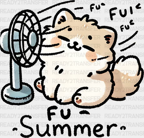 Fu Summer Cat Design - Cats Iron On Dtf Transfer Adult Unisex S & M (10’’) / Dark Color (See