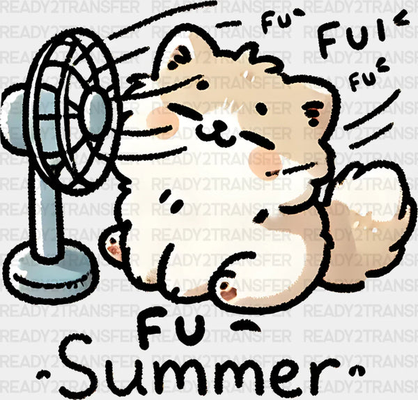 Fu Summer Cat Design - Cats Iron On DTF Transfer