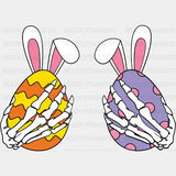 Funny Skeleton Hands Easter Dtf Heat Transfer Design