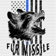 Fur Missile - Police DTF Transfers ready2transfer Dark Color Design (See Imaging)