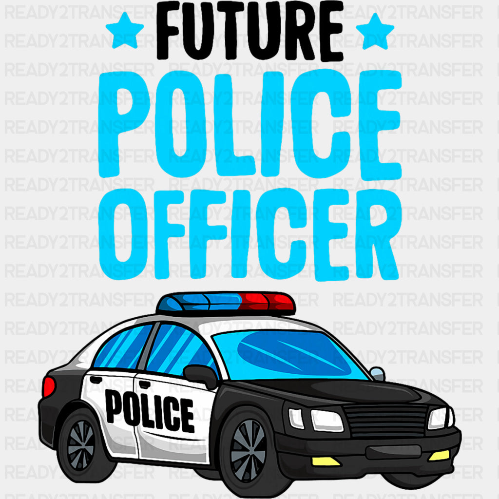 Future Police Officer, Blue Design - Police DTF Transfers ready2transfer Dark Color Design (See Imaging)