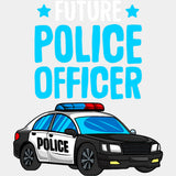 Future Police Officer, Blue Design - Police DTF Transfers ready2transfer Light Color Design (See Imaging)