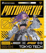 Futuristic Anime Girl - Dtf Heat Transfer