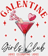 Galentine Girls Club - Valentine’s Day Dtf Transfer Adult Unisex S & M (10’’) / Light Color