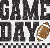 Game Day B&W Game Day DTF Transfer Adult Unisex S & M (10’’) / Dark Color Design (See Imaging)