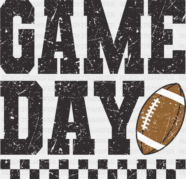 Game Day B&W Game Day DTF Transfer Adult Unisex S & M (10’’) / Dark Color Design (See Imaging)