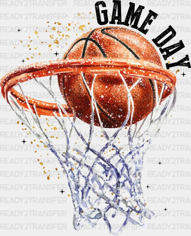 Game Day Basketball - Basketball DTF Transfer ready2transfer Dark Color Design ( See Imaging )