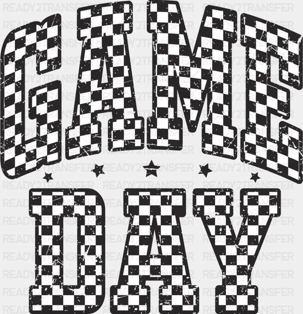 Game Day Checkered Design - Game Day DTF Transfer