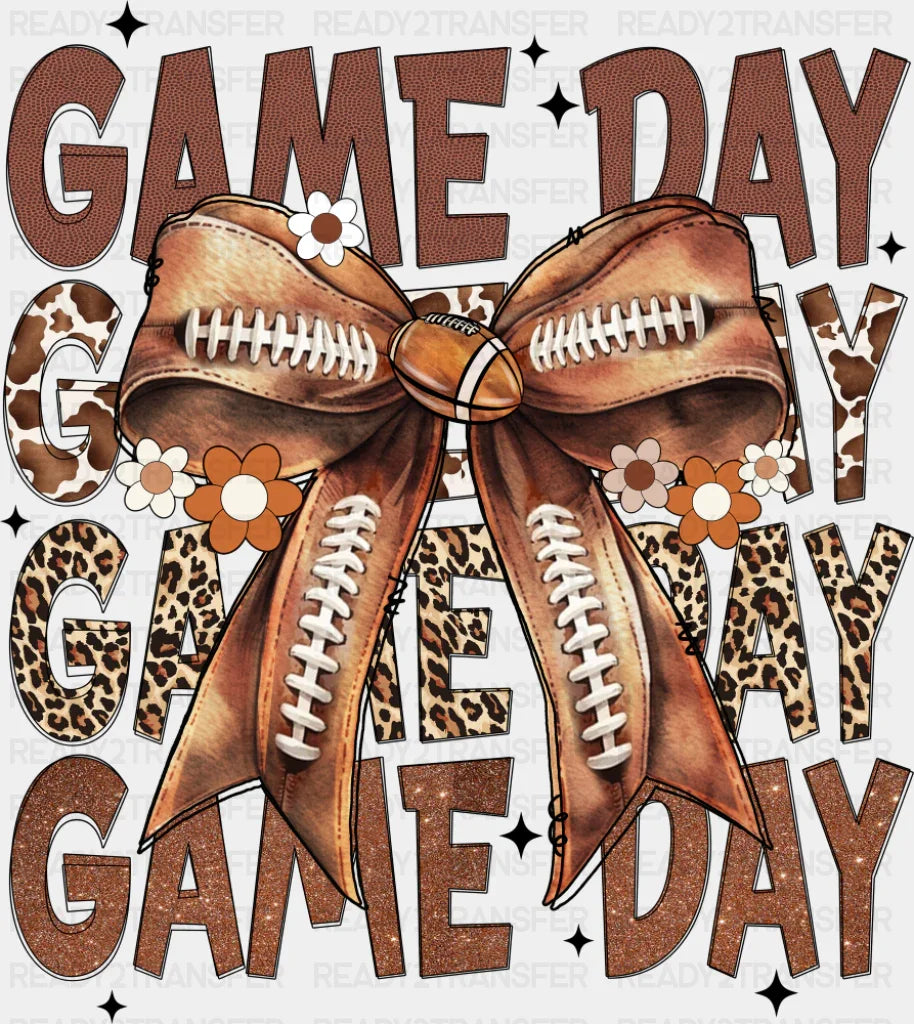 Game Day Ribbon Game Day DTF Transfer Adult Unisex S & M (10’’) / Dark Color Design (See Imaging)