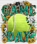 Game Day Sunflowers - Tennis Dtf Heat Transfer