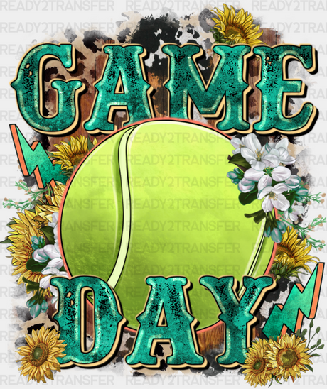 Game Day Sunflowers - Tennis Dtf Heat Transfer