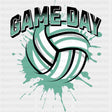 Game Day, Teal Color - Volleyball DTF Transfers ready2transfer
