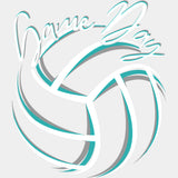 Game Day Teal & Grey - Volleyball DTF Transfers ready2transfer Light Color Design (See Imaging)