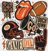 Game Day Touch Down Go! Football DTF Transfer Adult Unisex S & M (10’’) / Light Color Design (See Imaging)