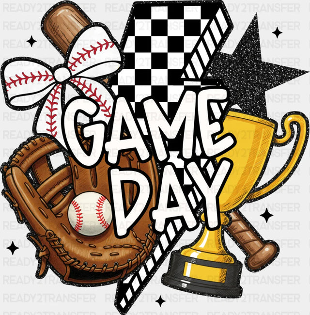Game Day Trophy - Baseball DTF Transfer ready2transfer Dark Color Design (See Imaging)