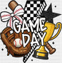 Game Day Trophy - Baseball DTF Transfer ready2transfer Dark Color Design (See Imaging)