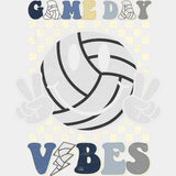 Game Day Vibes, Smiley - Volleyball DTF Transfers ready2transfer Light Color Design (See Imaging)