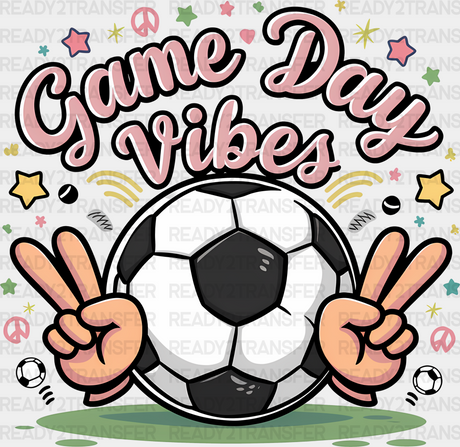 Game Day Vibes Soccer Ball Design - Dtf Heat Transfer