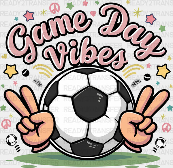Game Day Vibes Soccer Ball Design - Soccer DTF Heat Transfer