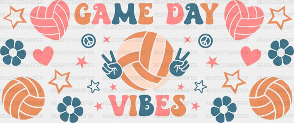 Game Day Vibes - Volleyball Cup Wrap UV Sticker Permanent UV DTF Decal