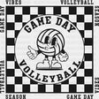 Game Day Volleyball, Retro Design - Volleyball DTF Transfers ready2transfer Dark Color Design (See Imaging)