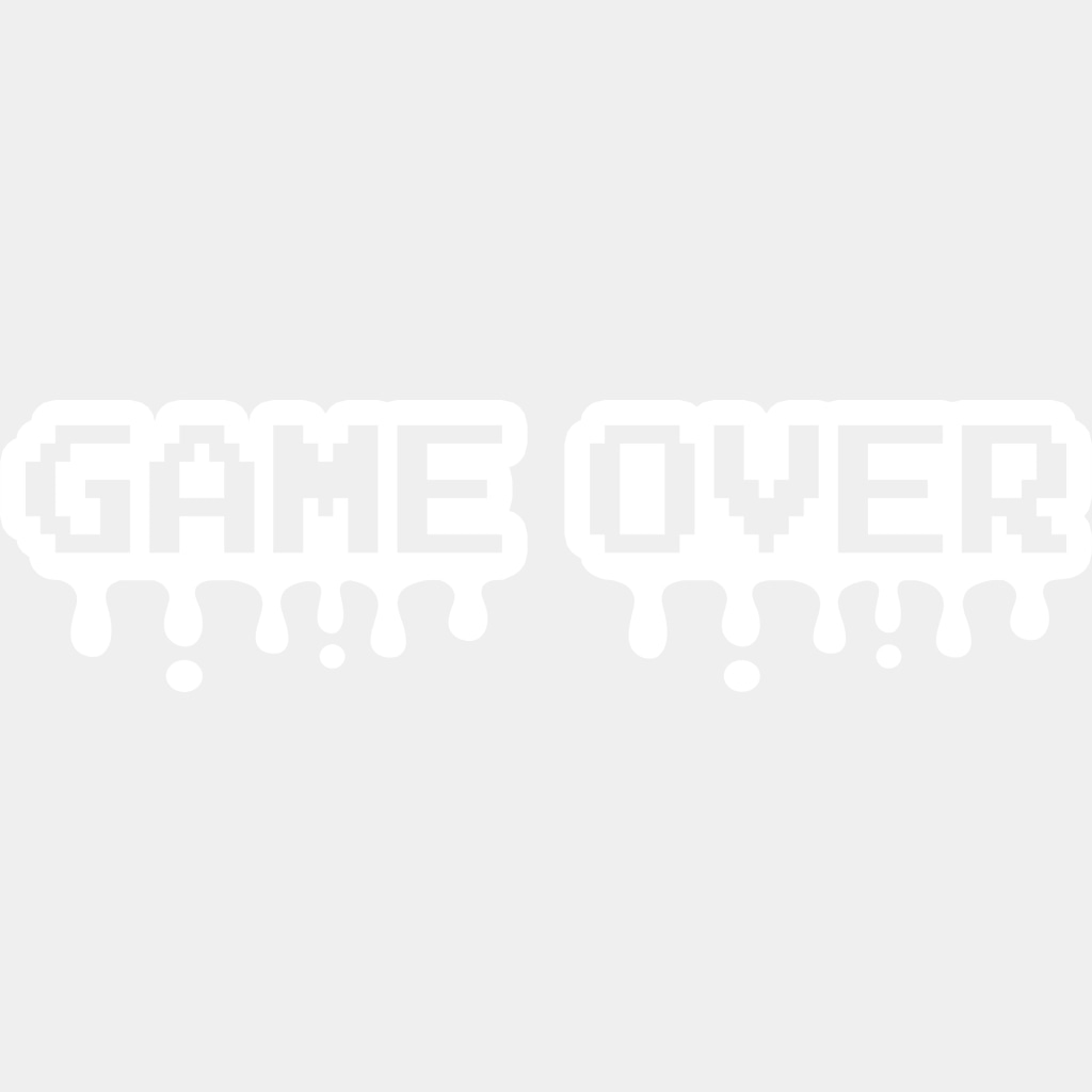 Game Over - Video Game DTF Heat Transfer ready2transfer Light Color Design ( See imaging )