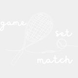 Game, Set, Match - Tennis DTF Transfers ready2transfer Light Color Design (See Imaging)