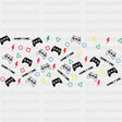 Game Time Colorful Design - Video Games Cup Wrap UV Sticker Permanent UV DTF Decal ready2transfer