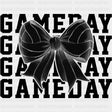Gameday, B&W Ribbon - Volleyball DTF Transfers ready2transfer Dark Color Design (See Imaging)