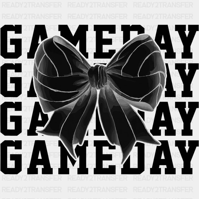 Gameday, B&W Ribbon - Volleyball DTF Transfers ready2transfer Dark Color Design (See Imaging)