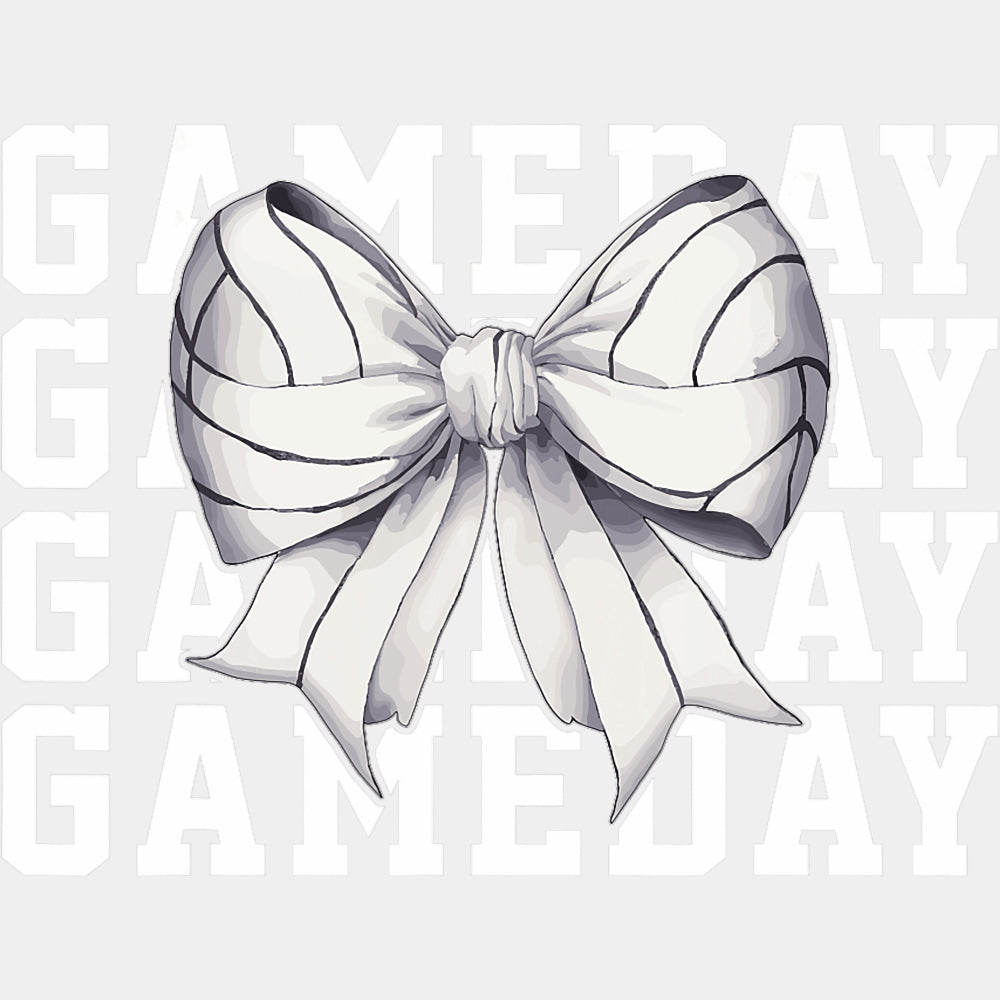 Gameday, B&W Ribbon - Volleyball DTF Transfers ready2transfer Light Color Design (See Imaging)