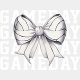 Gameday, B&W Ribbon - Volleyball DTF Transfers ready2transfer Light Color Design (See Imaging)