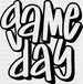 Gameday Graffiti Style Design - Gameday DTF Heat Transfer ready2transfer Black
