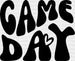 Gameday Heart Design - Gameday DTF Heat Transfer ready2transfer Black