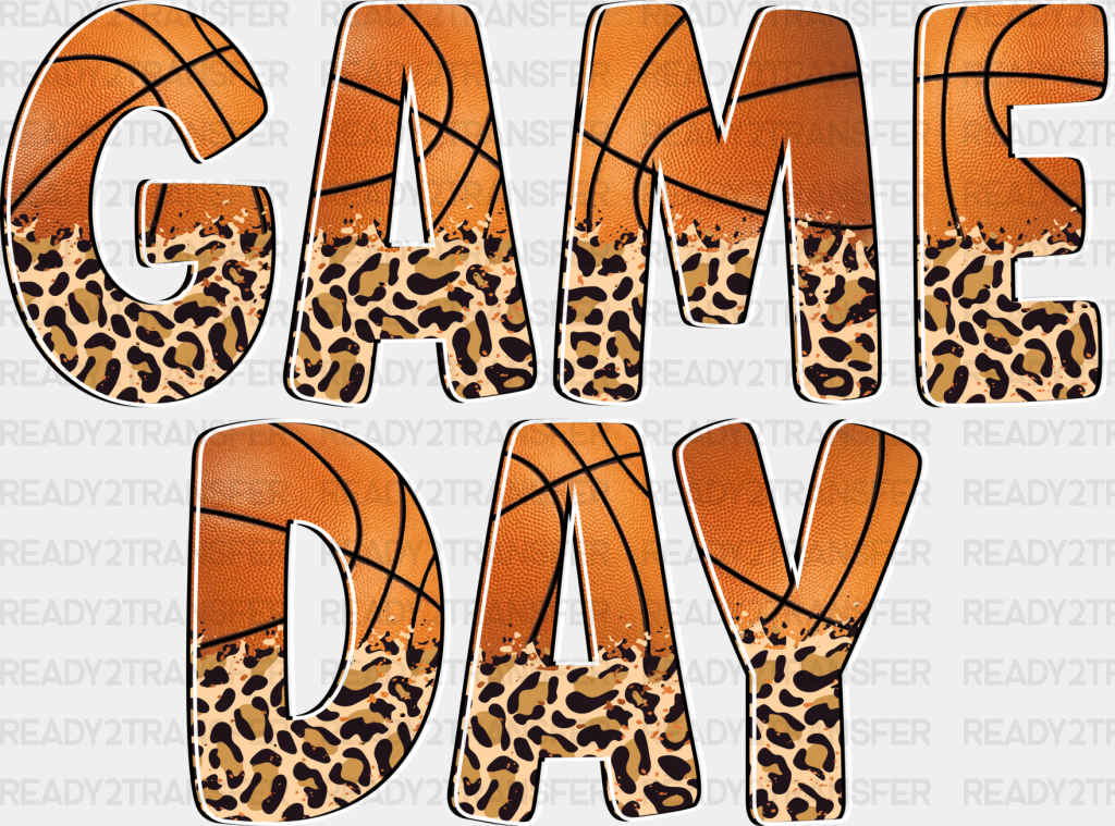 Gameday Leopard Design - Basketball Dtf Heat Transfer