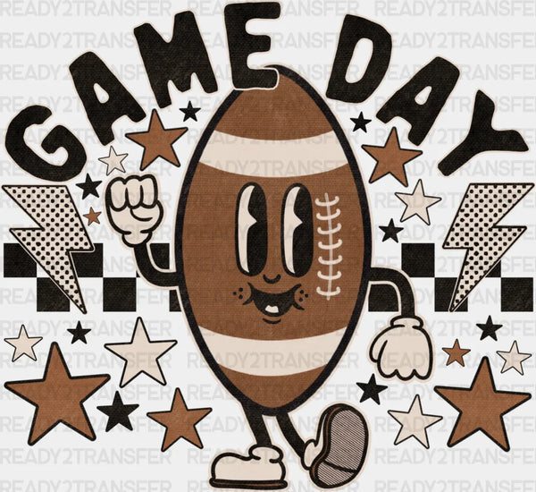 Gameday Smiley Football Design - Football DTF Heat Transfer