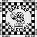 Gameday Volleyball Design - Volleyball DTF Heat Transfer ready2transfer Black