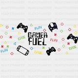 Gamer Fuel - Video Games Cup Wrap UV Sticker Permanent UV DTF Decal ready2transfer
