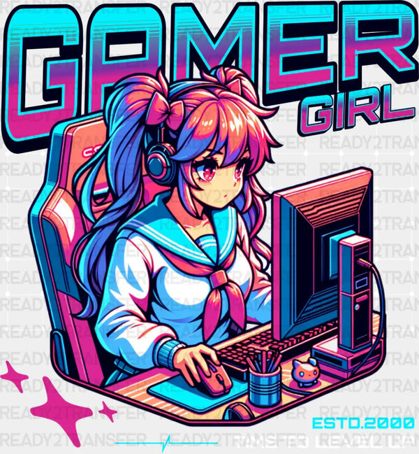 Gamer Girl - Anime DTF heat transfer
