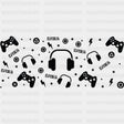 Gamer Headphones Design - Video Games Cup Wrap UV Sticker Permanent UV DTF Decal ready2transfer
