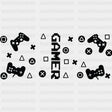Gamer Pixel Font - Video Games Cup Wrap UV Sticker Permanent UV DTF Decal ready2transfer