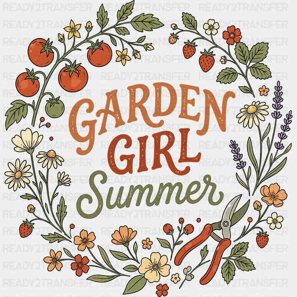 Garden Girl Summer - Gardening DTF Transfers