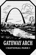 Gateway Arch National Park Design - National Parks DTF Transfers ready2transfer Black