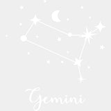 Gemini Constellations - Zodiacs & Horoscopes DTF Transfers - Adult Unisex - S & M (10’’) / Light Color Design (See