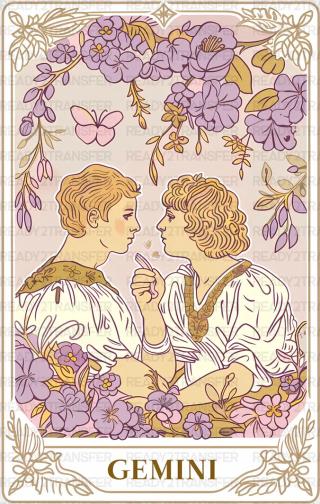 Gemini Tarot Card - Zodiacs & Horoscopes Dtf Transfer
