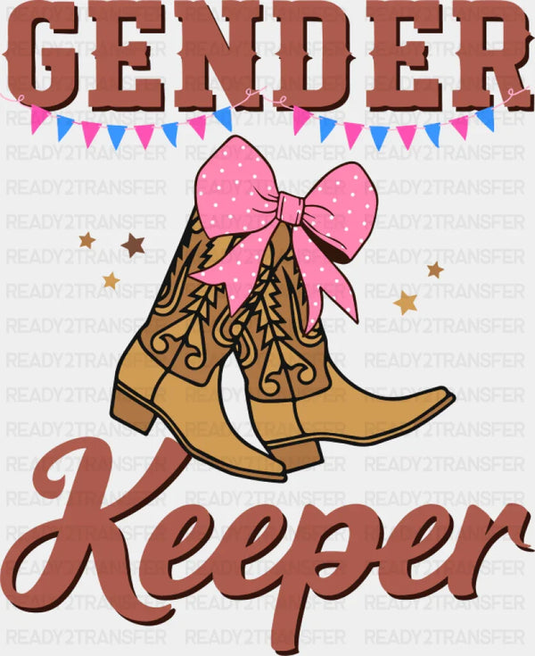 Gender Keeper Boots - Gender Reveal DTF Transfer